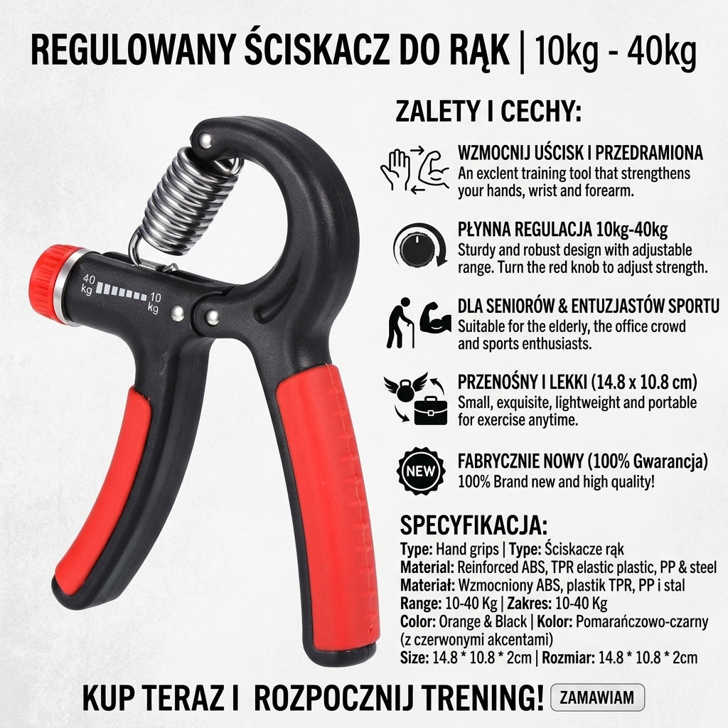 Regulowany Ściskacz do Rąk i Dłoni
